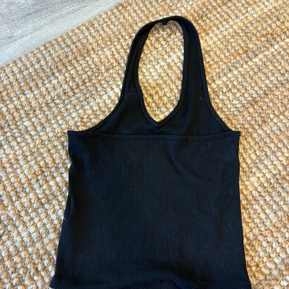 American Eagle Outfitters Black Halter Tank Top - Picture 2 of 3